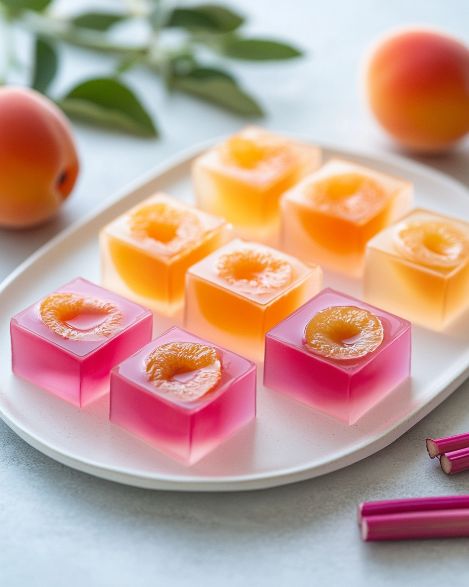 3 Ingredient Apricot Rhubarb Gelatin Wellness