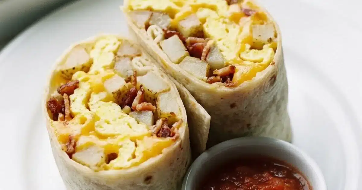 Breakfast Burritos with Egg, Cheese and Potato