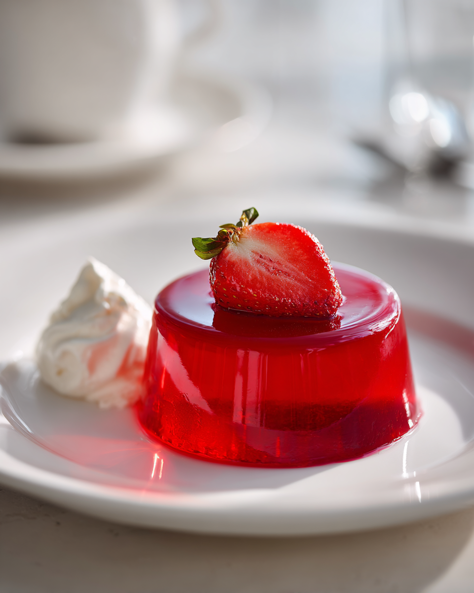 Close-up of fruit in gelatin