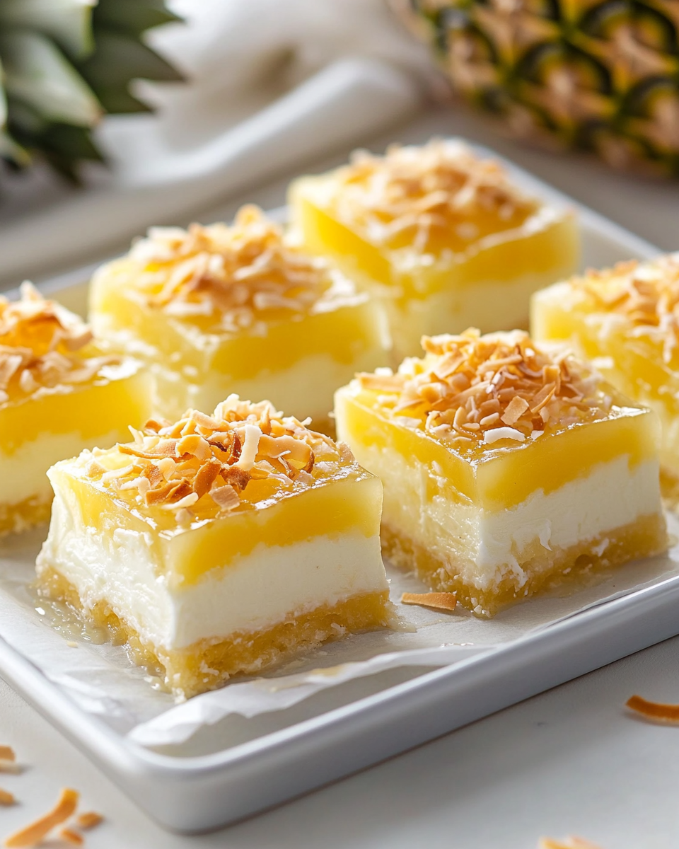 Coconut Pineapple Jello Tray