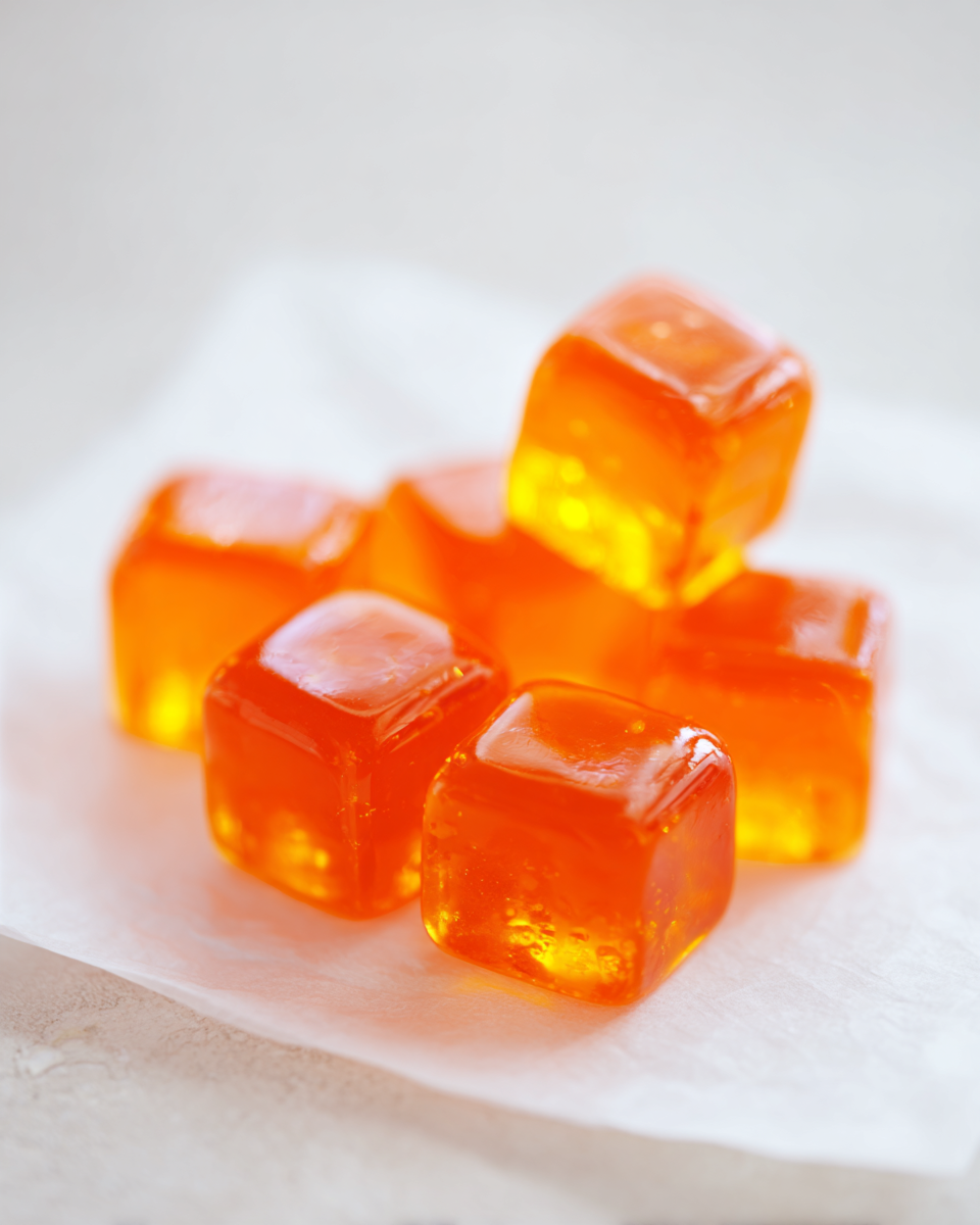 Close up Tangerine Gelatin