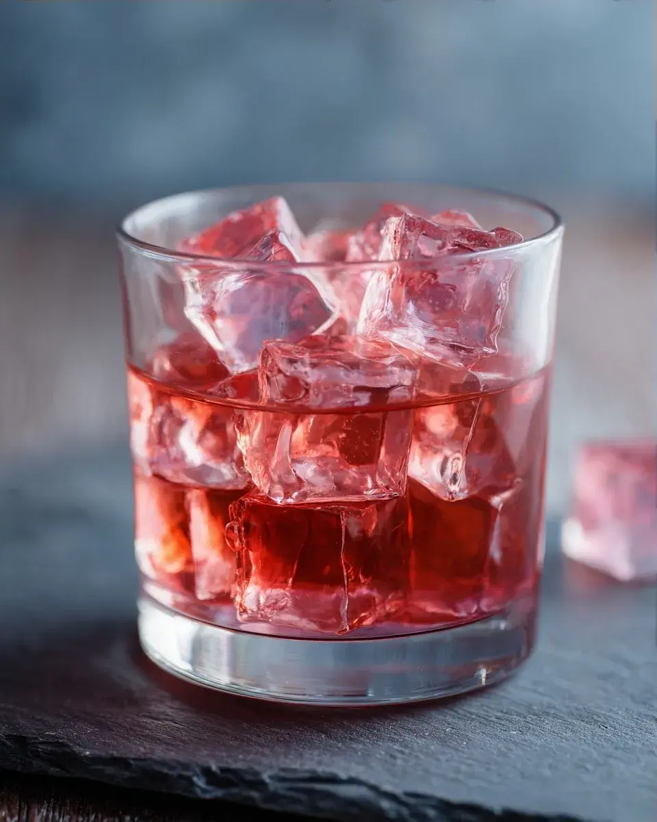 Close-up of pink gelatin texture