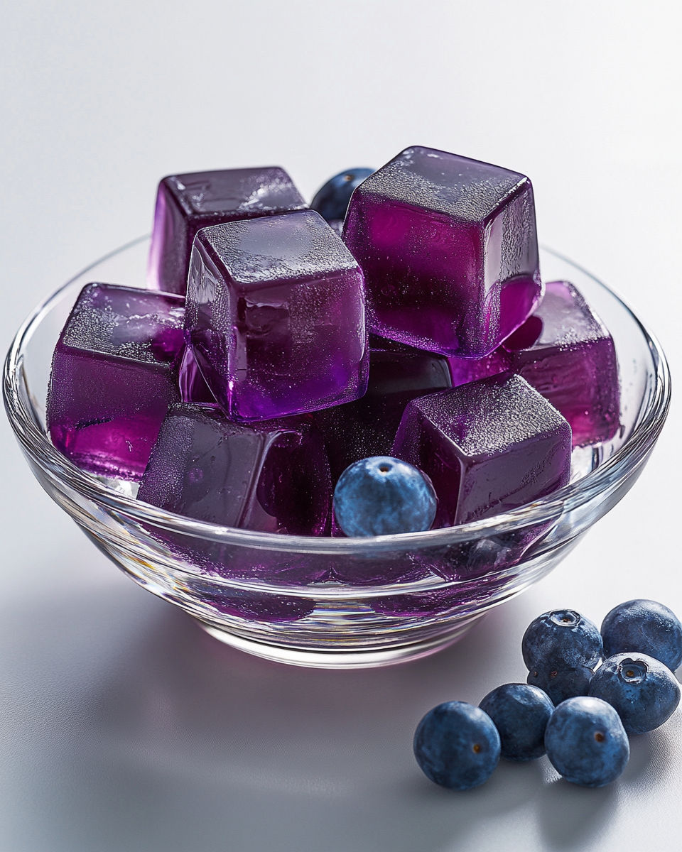 Close up of gelatin dessert texture