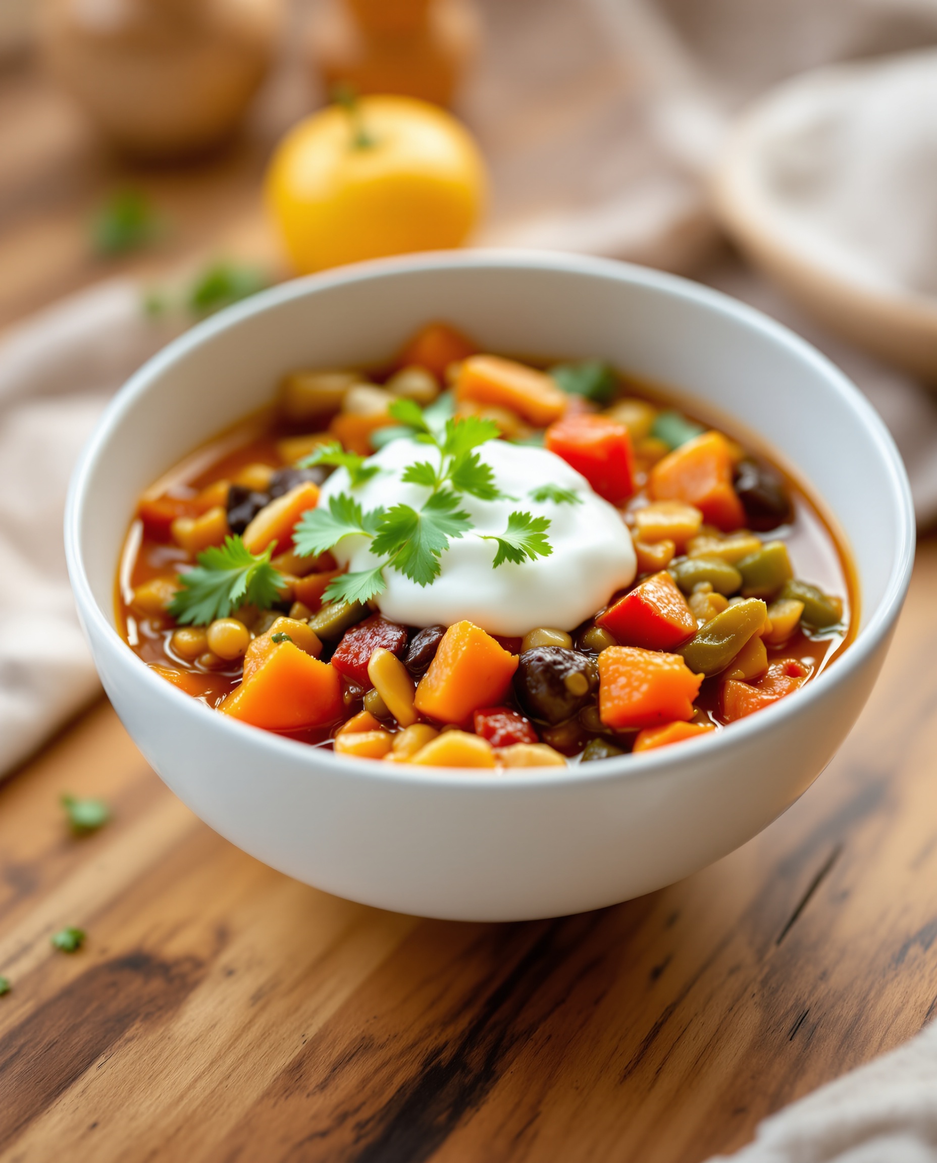 Close-up of multicolore gut healing recipe stew texture