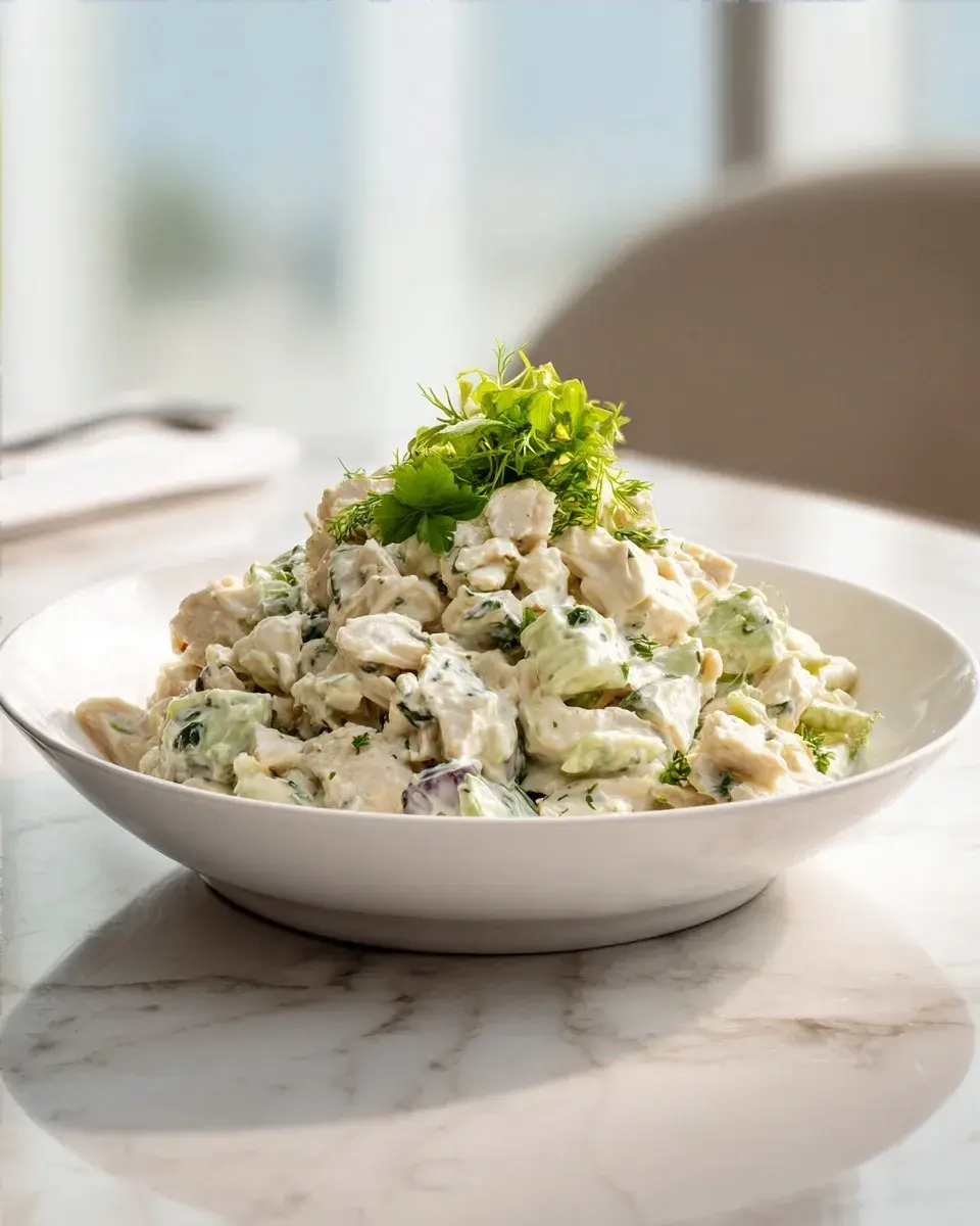 Close-up of tuna salad in lettuce wrap