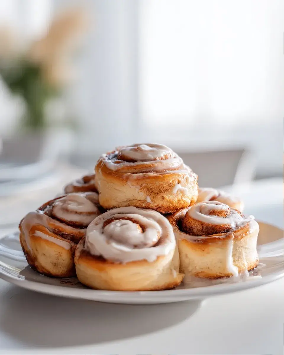 Close-up of keto cinnamon roll
