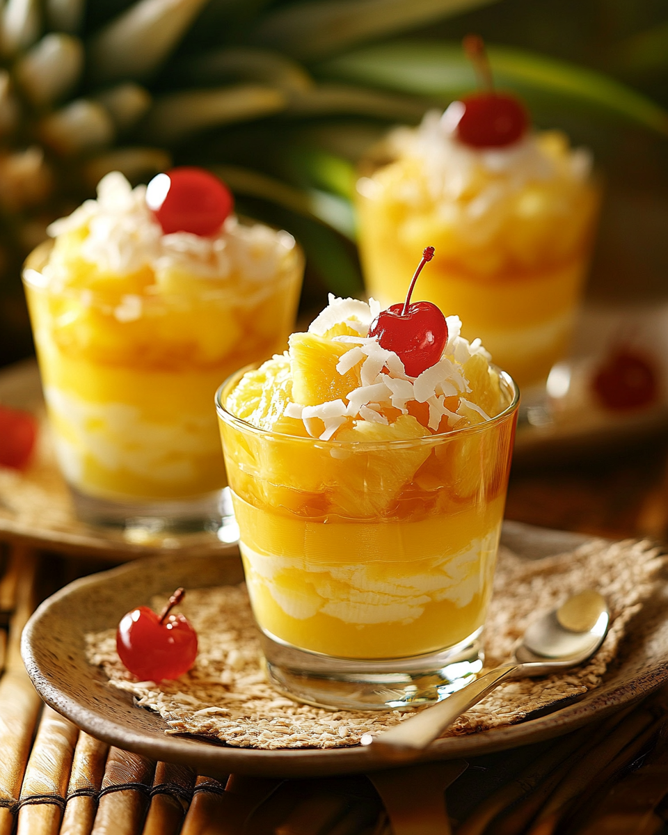 Close up of Pineapple Jello