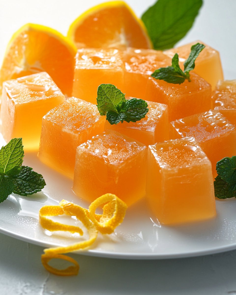 Tangerine Jello Cubes