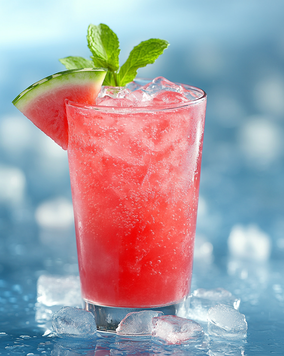 Close up of watermelon juice